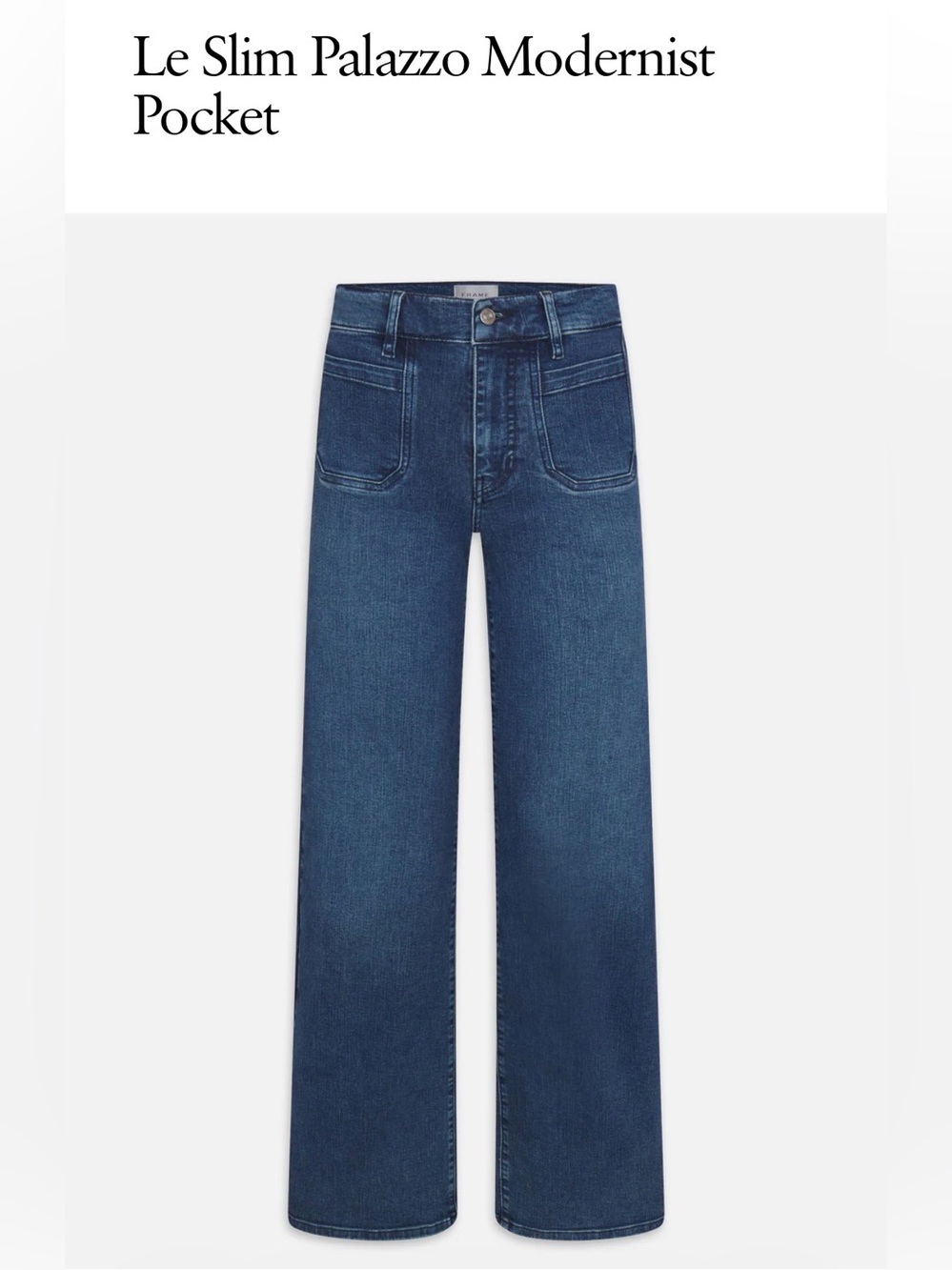 Frame Le Slim Palazzo Modernist Pocket High-Rise Wide Leg Jeans